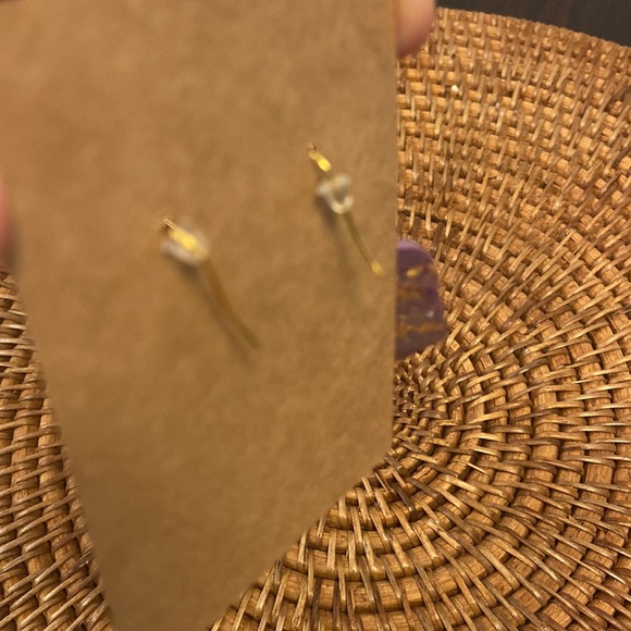 Love the purple sparkle in these 😍 fun handmade polymer clay earrings - Picture 3 of 3